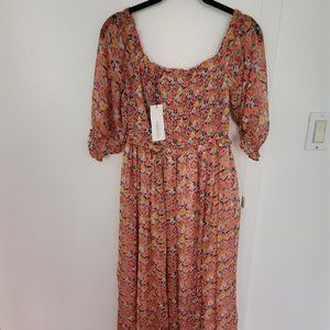 Flower print flowly dress size medium